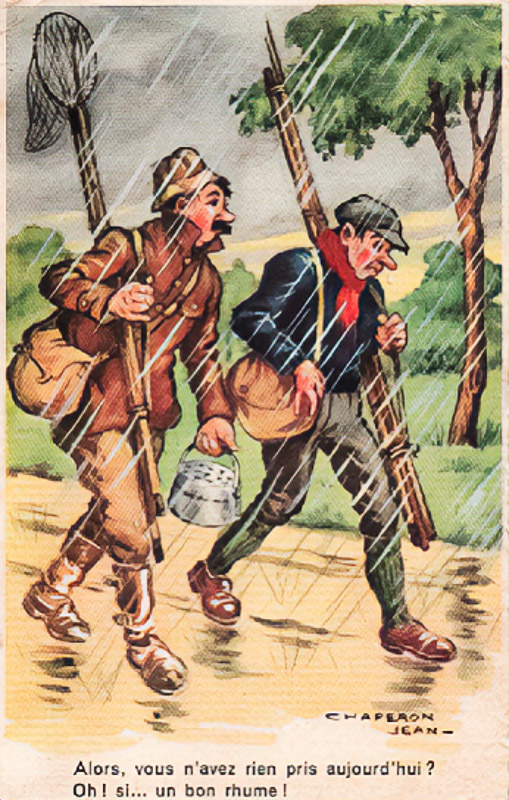 Carte postale humoristique de pêcheur