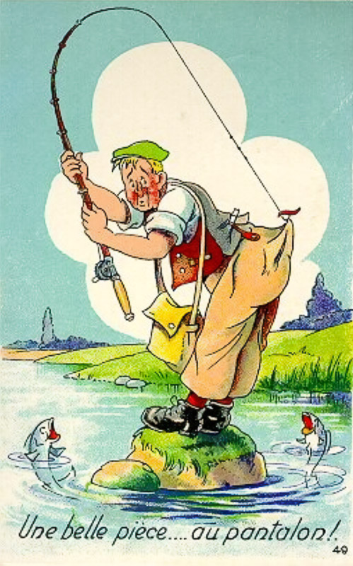Carte humoristique sur le thème de la pêche