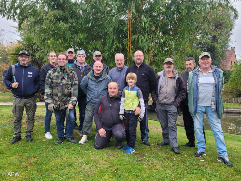Pose des filets anti-cormorans : une journée bien remplie