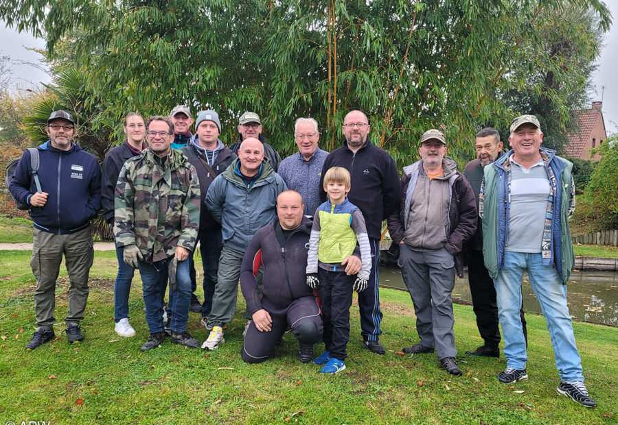 Pose des filets anti-cormorans, Nov.2025